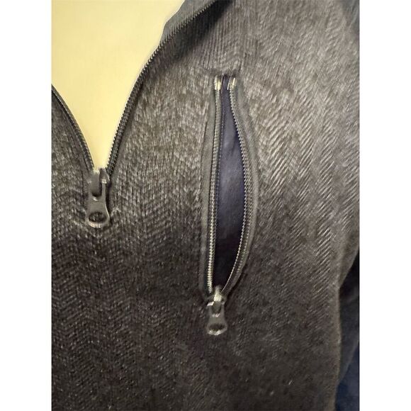 Old River Men's 1/4 Zip Navy Blue Pullover Sweater Size M Casual Knit - Picture 9 of 12